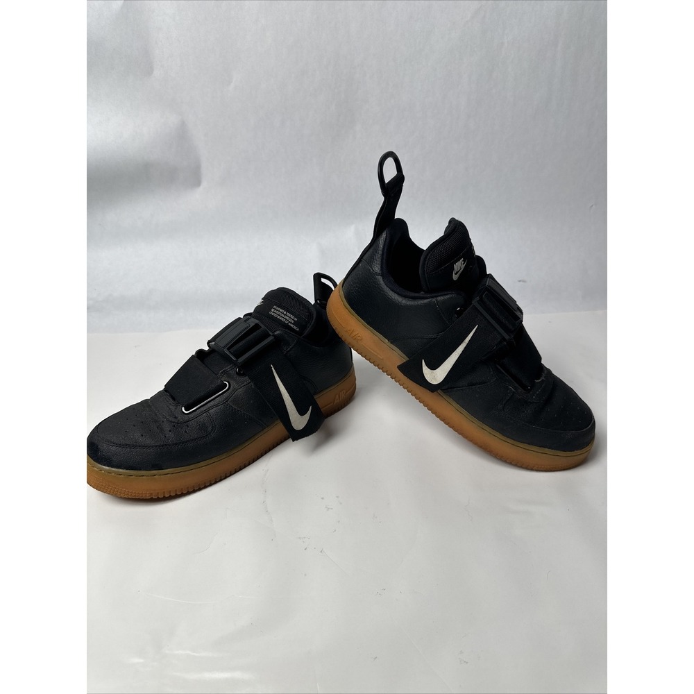 NIKE AIR FORCE 1 UTILITY GRIPTAPE BLACK WHITE GUM BROWN STRAPS AO1531-002 11